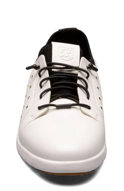 Shop Stacy Adams Kids' Halden Cap Toe Sneaker In White