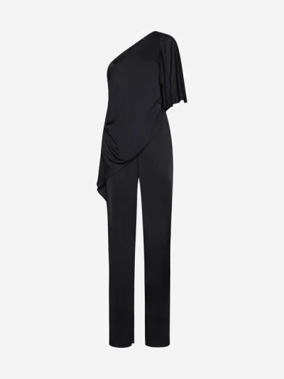 Shop Diane Von Furstenberg Talia Viscose Jumpsuit In Black