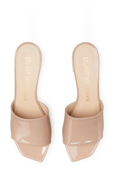 Shop Stuart Weitzman Squarehigh Platform 95 Slide Sandal In Fawn