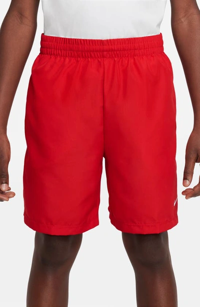 Shop Nike Kids' Dri-fit Multi+ Shorts In University Red/ White