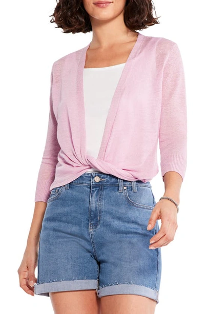 Shop Nic + Zoe 4-way Convertible Linen Blend Cardigan In Pink Hue