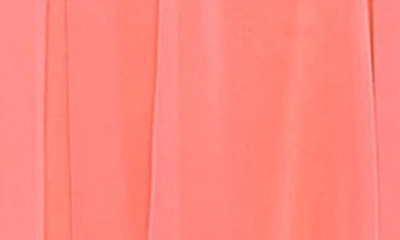 Shop Mac Duggal Rosette Chiffon Cutout Empire Waist Gown In Coral