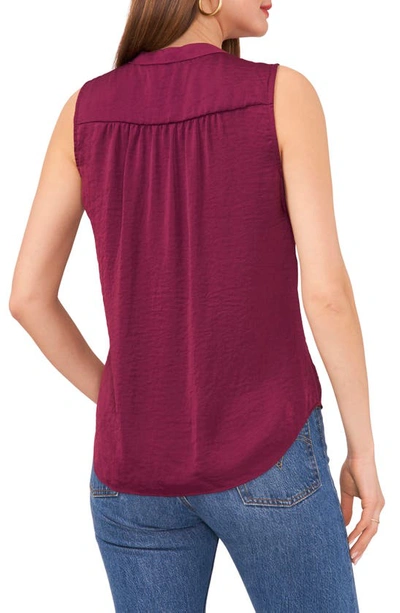 Shop Vince Camuto Rumpled Satin Blouse In Grape Wine