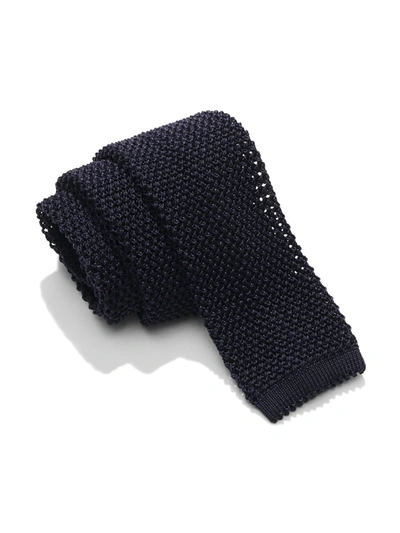 Shop Faherty Reserve Silk Tie In Navy