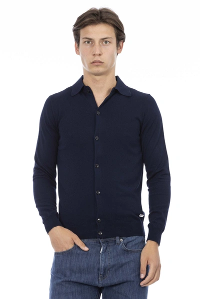 Shop Baldinini Trend Blue Cotton Men's Shirt
