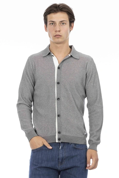 Shop Baldinini Trend Gray Cotton Men's Shirt