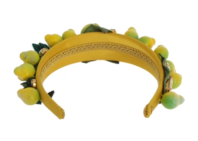 Shop Dolce & Gabbana Yellow Lemons Sicily Crystal Diadem Tiara Women's Headband