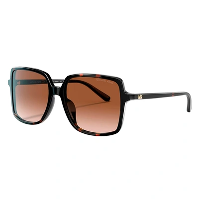 Shop Michael Kors Isle Of Palms Mk 2098u 378113 56mm Womens Square Sunglasses In Brown