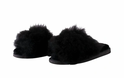 Shop Shepherd Of Sweden Women's Tessan Sheepskin Slippers In Black