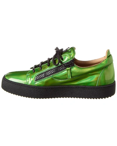 Shop Giuseppe Zanotti May London Leather Sneaker In Green