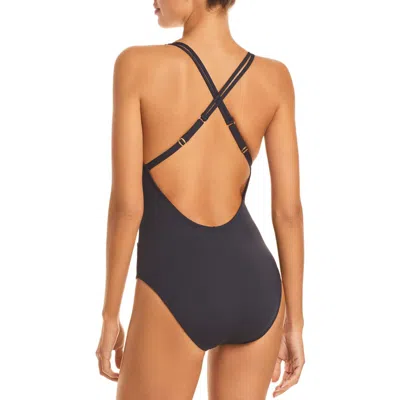 Shop Bleu Rod Beattie Womens Illusion Padded One-piece Swimsuit In Black
