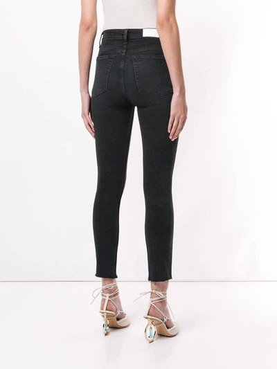 Shop Re/done 1893whrac High Rise Ankle Crop Jeans In Black