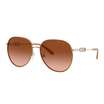 Shop Michael Kors Mk 1128j 10143b 58mm Womens Aviator Sunglasses In Multi