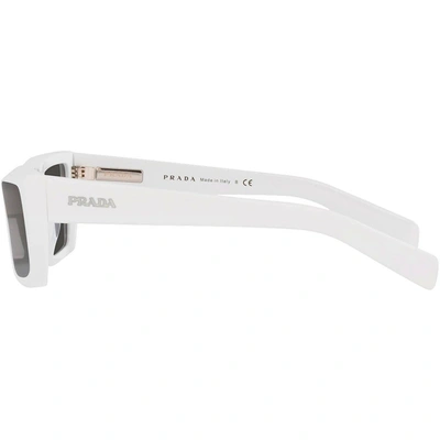 Shop Prada Pr 24ys 4615s0 55mm Unisex Rectangle Sunglasses In White