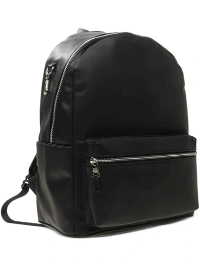 Shop Steve Madden Mens Faux Leather Dome Backpack In Black