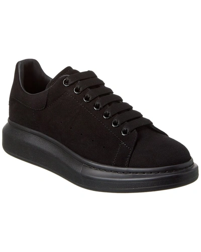 Shop Alexander Mcqueen Oversized Suede Sneaker In Black