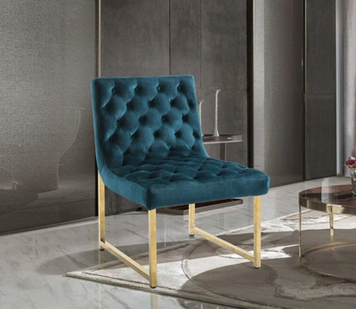 Shop Chic Home Katya Velvet Accent Chair In Green