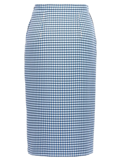 Shop Marni Check Longuette Skirt Skirts Light Blue