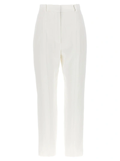 Shop Alexander Mcqueen Crêpe Cigarette Pants White