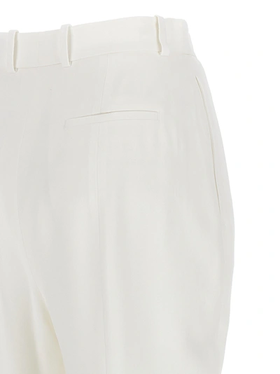 Shop Alexander Mcqueen Crêpe Cigarette Pants White