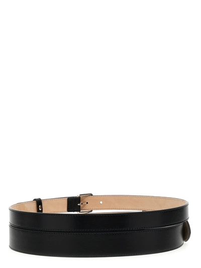 Shop Alexander Mcqueen Double Belt Belts Black