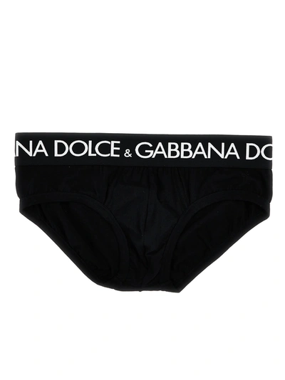 Shop Dolce & Gabbana Brando 2-pack Briefs Underwear, Body In Black