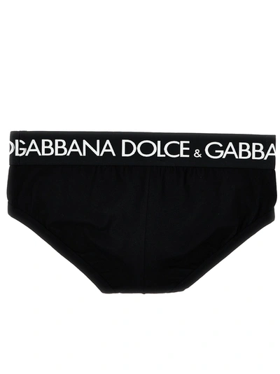 Shop Dolce & Gabbana Brando 2-pack Briefs Underwear, Body In Black