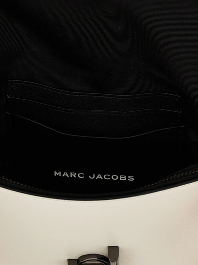 Shop Marc Jacobs The J Marc Soft Shoulder Bag Shoulder Bags In White/black