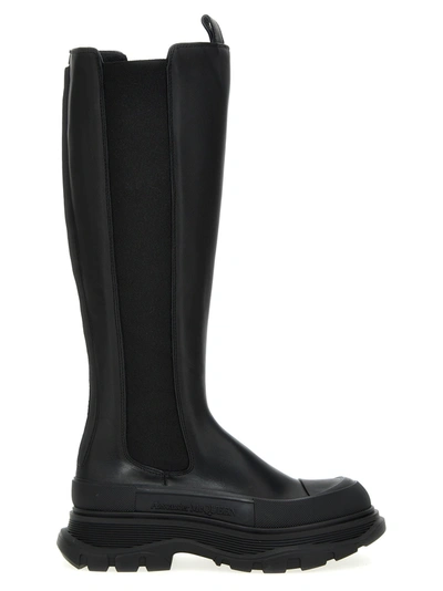 Shop Alexander Mcqueen Tread Slick Boots, Ankle Boots In Black