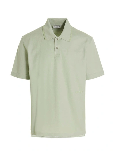 Shop Lanvin Logo Polo Shirt In Green