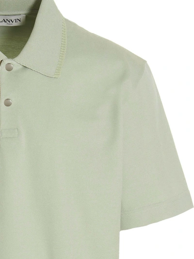 Shop Lanvin Logo Polo Shirt In Green