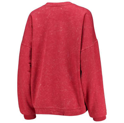 Shop Zoozatz Crimson Alabama Crimson Tide Garment Wash Oversized Vintage Pullover Sweatshirt