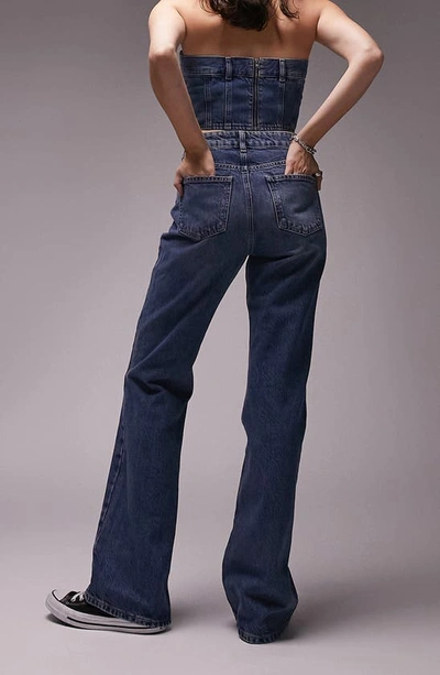 Shop Topshop '90s Flare Jeans In Mid Blue
