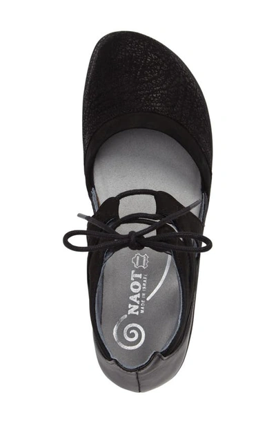 Naot Kata Lace-up Sandal In Black Leather