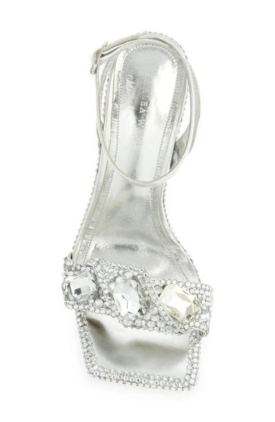 Shop Azalea Wang Discoball Ankle Strap Sandal In Silver