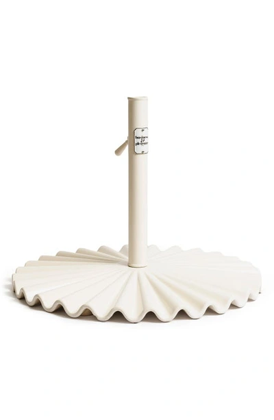 Shop Business & Pleasure Co. The Clamshell Base Umbrella Stand In Antique White