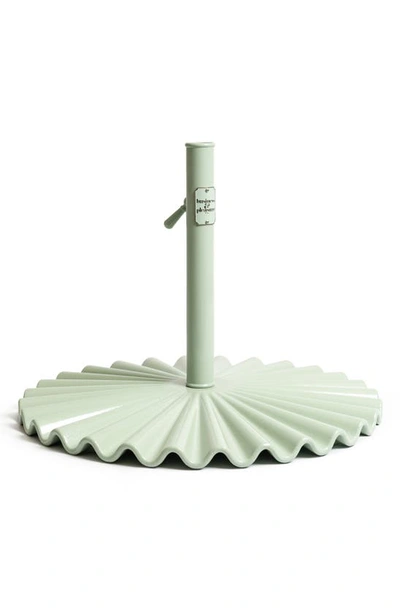 Shop Business & Pleasure Co. The Clamshell Base Umbrella Stand In Sage Green