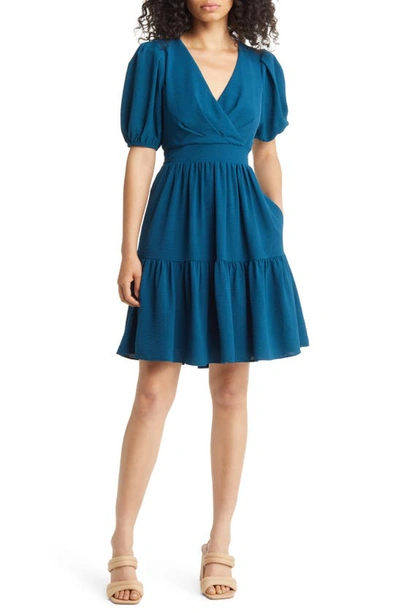 Shop Eliza J Fit & Flare Midi Dress In Teal