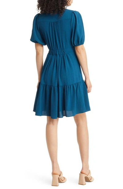 Shop Eliza J Fit & Flare Midi Dress In Teal