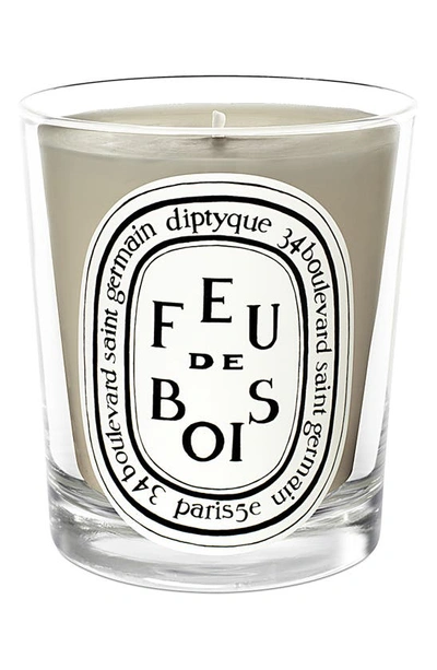 Shop Diptyque Feu De Bois (fire Wood) Scented Candle, 6.5 oz In Clear Vessel