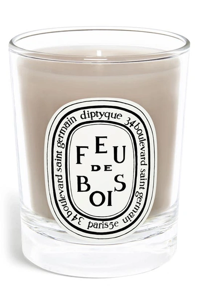 Diptyque Feu De Bois (fire Wood) Scented Candle, 6.5 Oz. In Clear Vessel