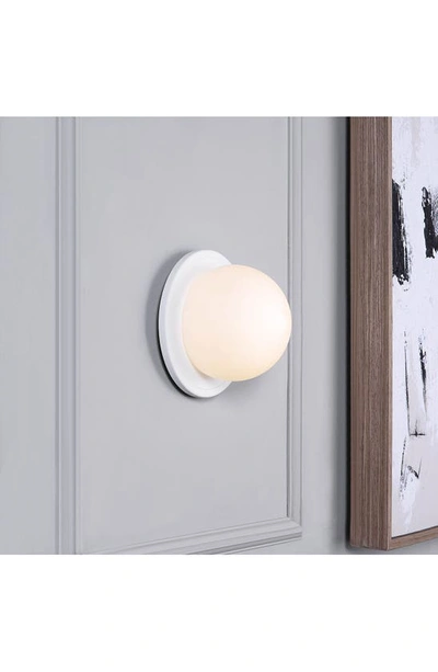 Renwil Round Wall Sconces In Raquel White