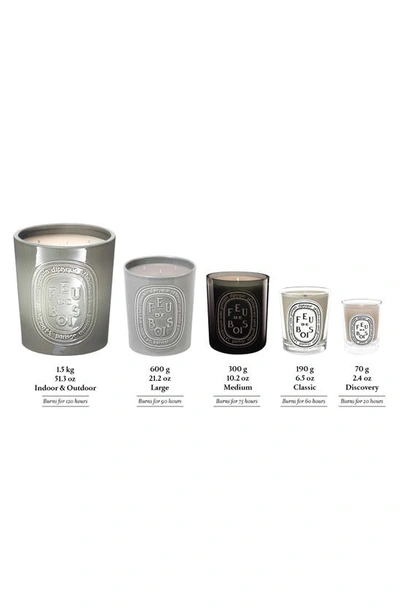 Shop Diptyque Feu De Bois (fire Wood) Large Scented Candle, 51.3 oz In Grey Vessel