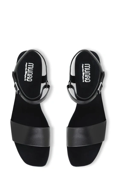 Shop Munro Nicolette Sandal In Black Leather