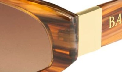 Shop Banbe The Gemma Polarized Rectangular Sunglasses In Stripe Honey Tort