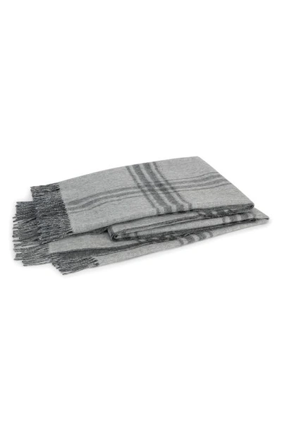 Shop Matouk Diego Throw Blanket In Charcoal