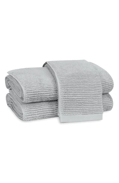 Shop Matouk Aman Rib Cotton Hand Towel In Pool