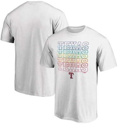 Shop Fanatics Branded White Texas Rangers City Pride T-shirt