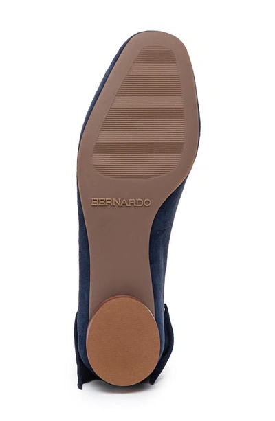 Shop Bernardo Footwear Bernardo Eloise Bow Flat In Navy