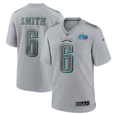 Men's Nike DeVonta Smith Gray Philadelphia Eagles Super Bowl LVII Patch  Atmosphere Fashion Game Jersey